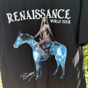 Beyonce The Renaissance Shirt Men Large Black World Tour Casual Cowboy
